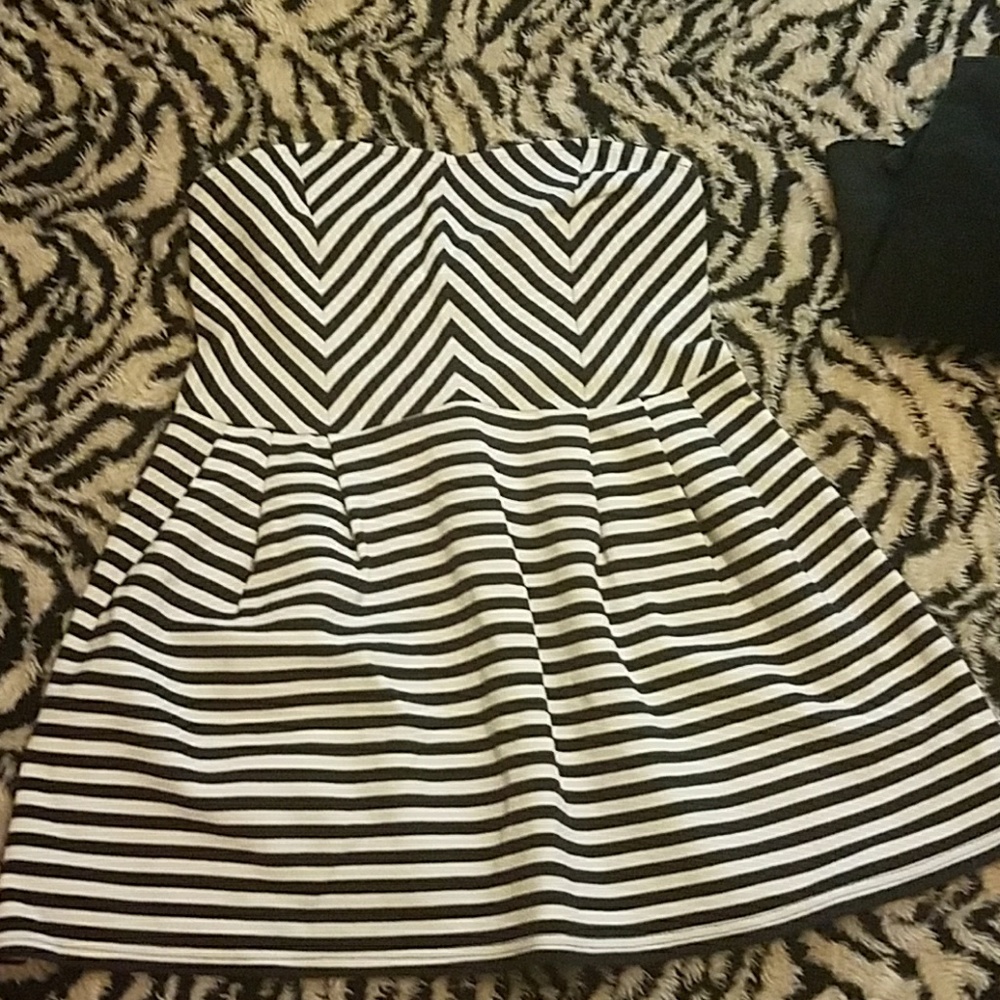 Navy and white dress